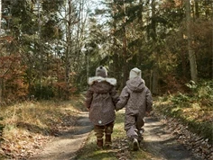 Wheat vinterjakke Mathilde eggplant flowers